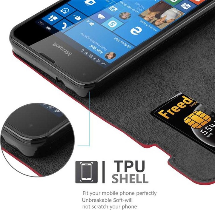 Actual product image Cadorabo Book Invisible Magnet Cover (Microsoft Lumia 550)