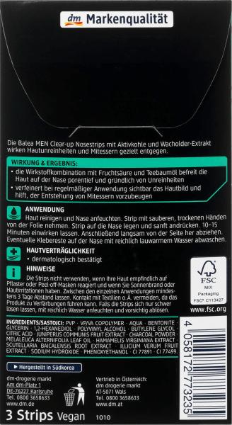 Actual product image dm Balea MEN Clear-Up Nosestrips