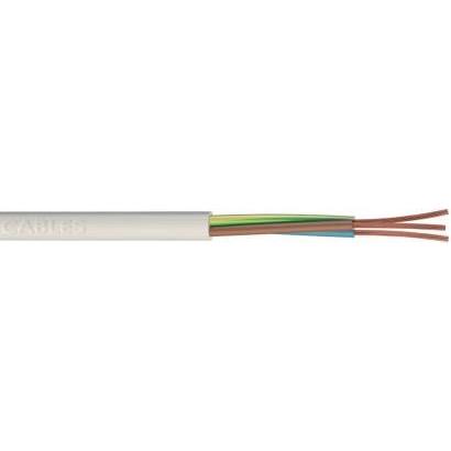 Rs Pro Netzkabel, 3-adrig Typ Netzleitung Weiss x 3 x 1,5 mm2 16 A, 10m, 300/500 V, PVC (10 m), Stromkabel