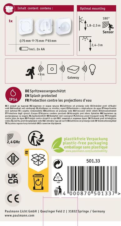 Actual product image Paulmann Smart Home Indoor Sensor