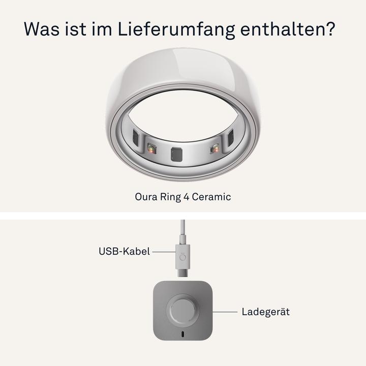 Image du produit Oura Ring 4 Ceramic (4, Cloud)