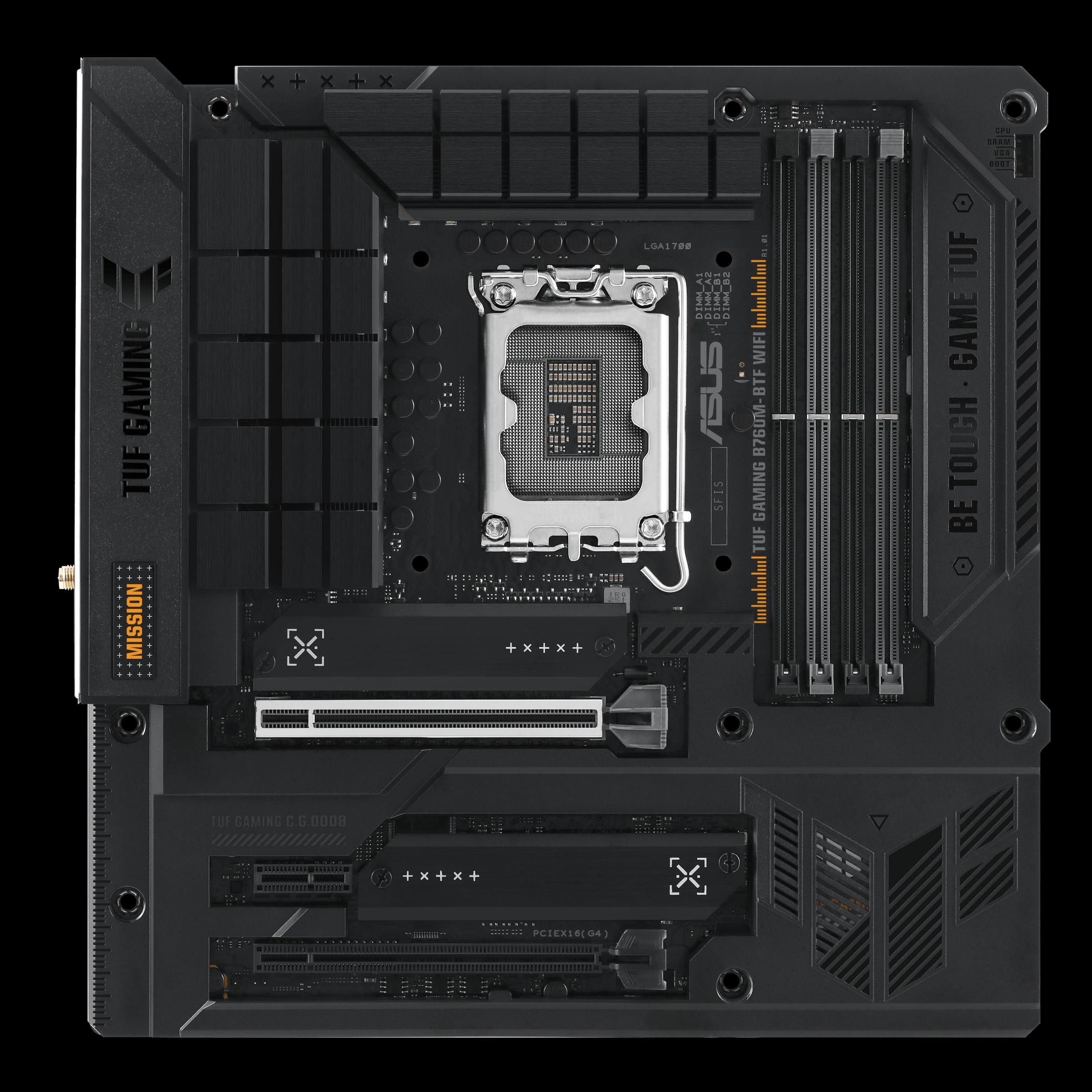 ASUS TUF GAMING B760M-BTF WIFI (LGA 1700, Intel B760, mATX), Mainboard