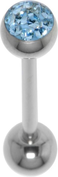 Image du produit Bijouteria Piercing langue (Cristallin, Résine époxy, Acier chirurgical 316L)