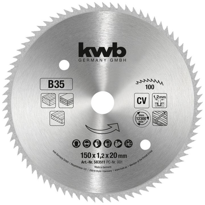 Produktbild kwb Kreissägeblatt Ø 150 x 20 Z90