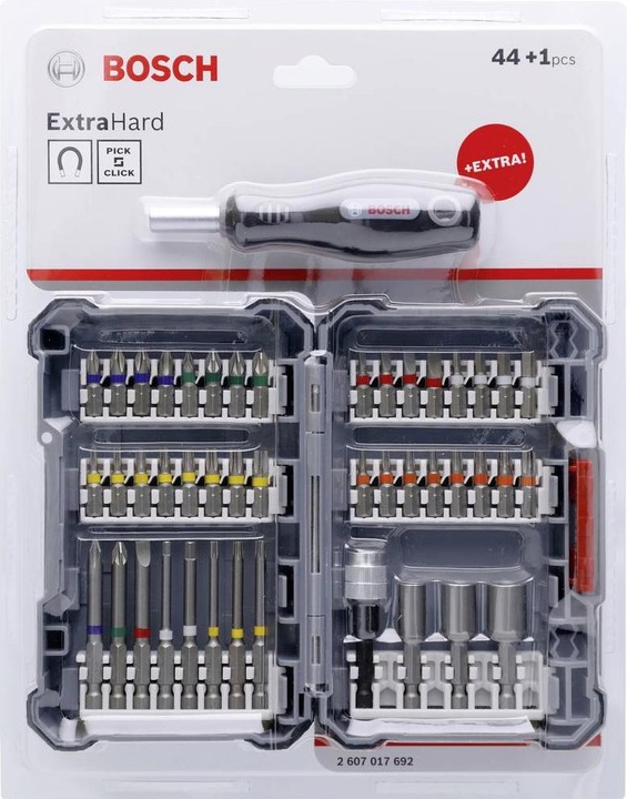 Image du produit Bosch Professional Zubehör Jeu d'embouts de vissage, 45 pièces (Croix Phillips PH 1, Croix Phillips PH 2, Croix Phillips PH 3, Croix Pozidriv PZ 1, Croix Pozidriv PZ 2, Croix Pozidriv PZ 3, Hexagonale (hexagonal) 3, Hexagonale (hexagonal) 4, Hexagone (hexagonal) 5, Hexagonale (hexagonal) 6)