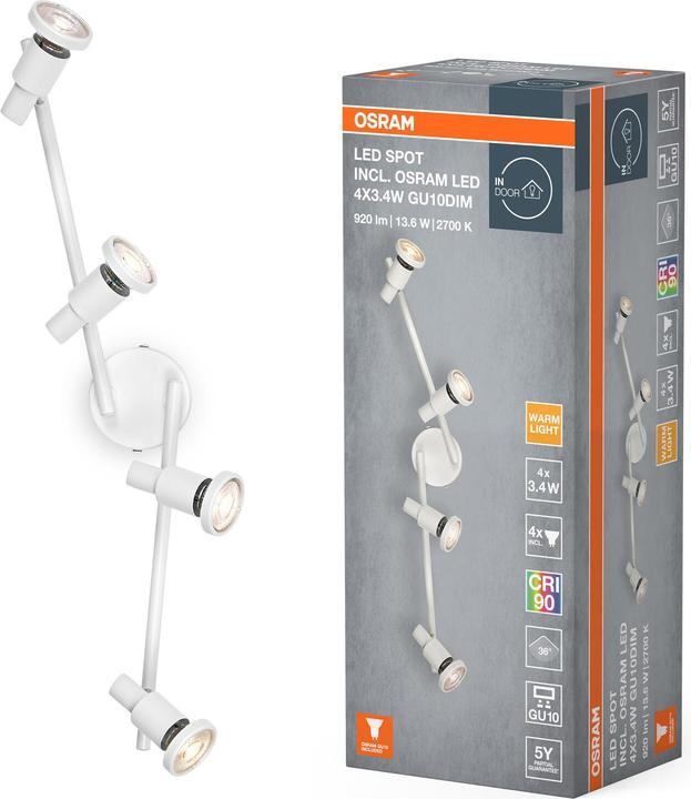 Immagine prodotto Osram LED SPOT WHITE 4 X 3.4W 927 DIM (920 lm, GU10)