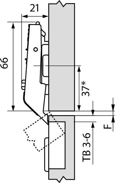 Image du produit Blum 78Z5500T NI CLIP top Charnière intermédi