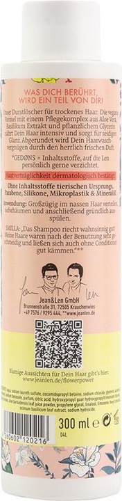 Image du produit Jean & Len Aloe Vera & Basil, Shampooing, 300 ml (300 ml, Shampoing liquide)