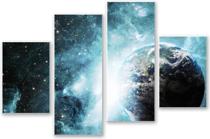Actual product image Trenddeko In a distant galaxy (4-part) (40 x 100 cm, 40 x 60 cm)
