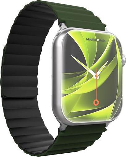 Actual product image Mobile Origin Magnetic Watch Strap II green/black - Apple Watch 49mm/46mm/45mm/44mm