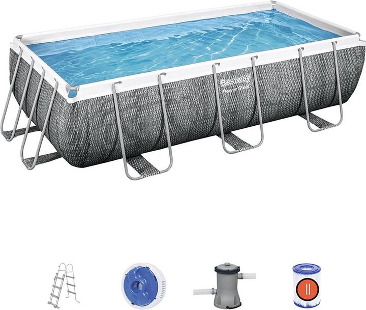 Actual product image Bestway Power Steel Frame Pool Set 404 x 201 x 100 cm (404 x 201 x 100 cm)