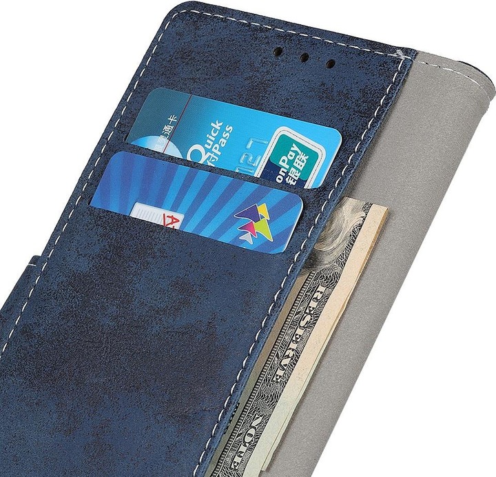 Actual product image Cover-Discount Xiaomi 11T - Vintage case suede look dark blue (Xiaomi 11T Pro, Xiaomi 11T)
