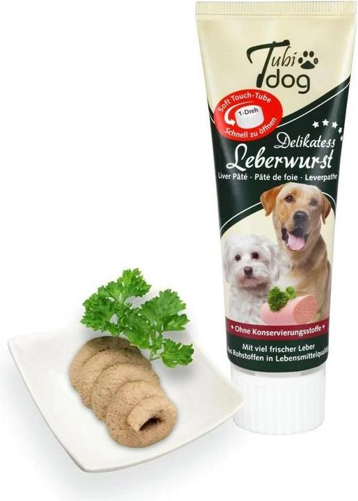 Image du produit Tubidog Pâte à saucisse de foie Delikatess pour chiens (1 pcs, 75 g)