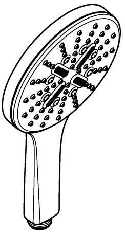 Produktbild Grohe Rainshower SmartActive 130 Handbrause, 9,5l/min (hard graphite gebürstet) (3 Strahlarten, 9.50 l/min)