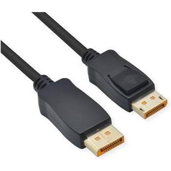 Roline Cavo DisplayPort, v2.1, 10K@60Hz, 54Gbit/s, UHBR13.5, DP-DP, M/M, czarny, 1,5 m (1.50 m), Cavo video, Nero