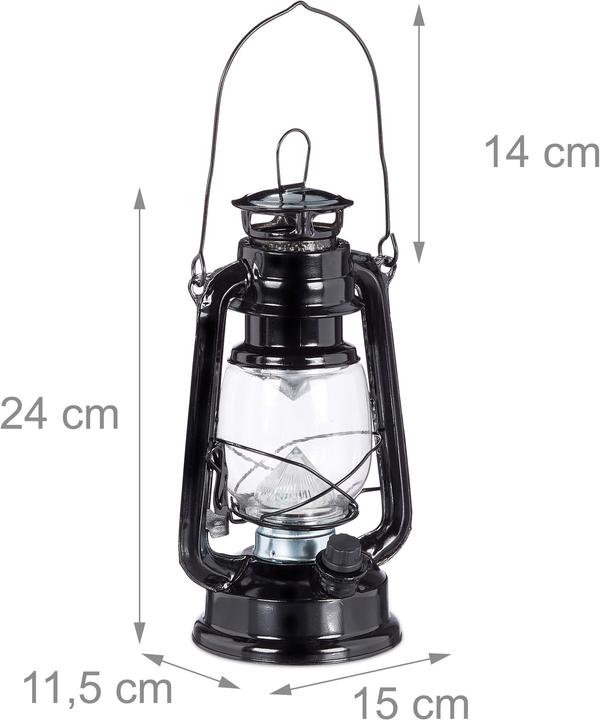 Image du produit Relaxdays Lampe-tempête LED (15 x 11,5 x 24 cm, 1 x)