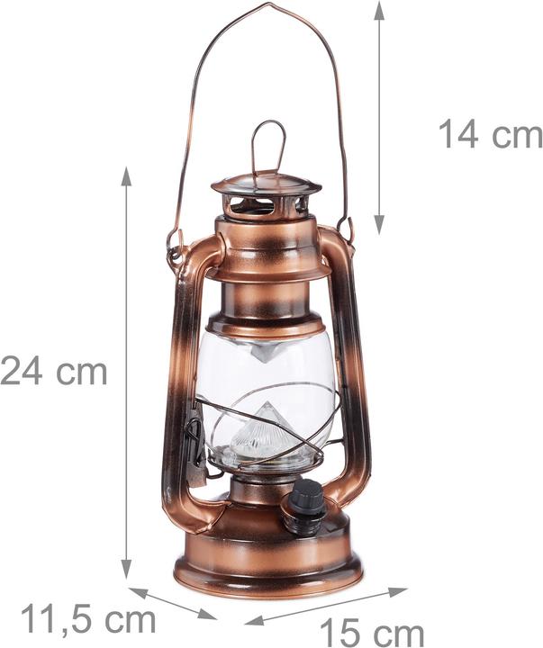 Immagine prodotto Relaxdays Lanterna a LED lampada decorativa (15 x 11,5 x 24 cm, 1 x)