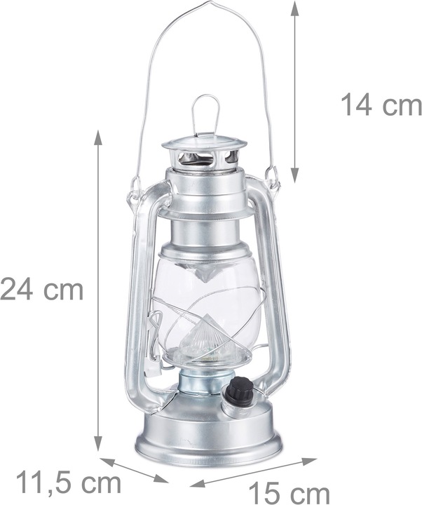 Actual product image Relaxdays LED Storm Lantern (15 x 11.5 x 24 cm, 1 x)