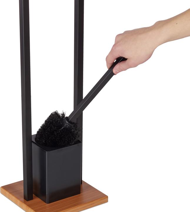 Image du produit Relaxdays Ensemble WC avec étagère, noir