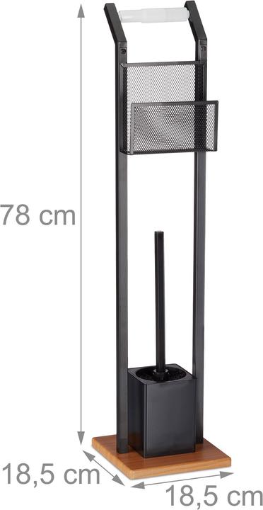 Image du produit Relaxdays Ensemble WC avec étagère, noir