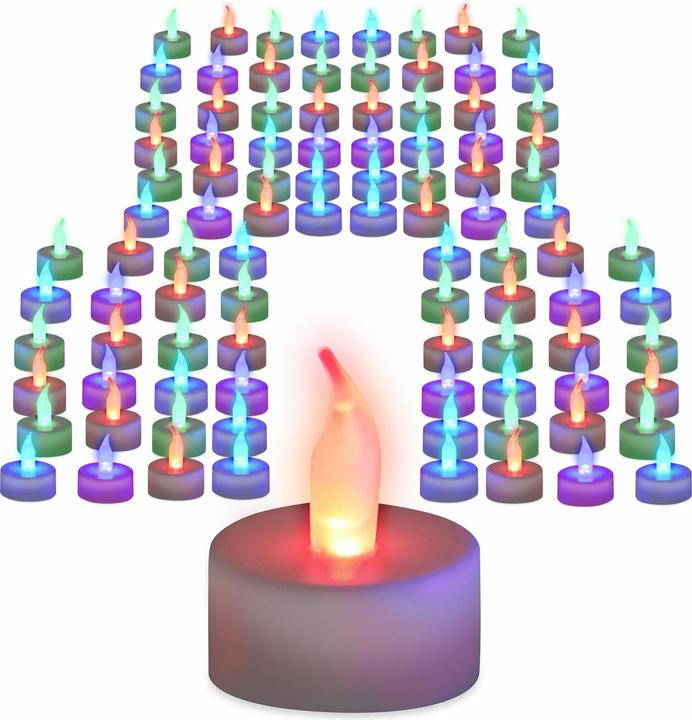 Actual product image Relaxdays LED Colour-Changing Tealight Set (2 x)