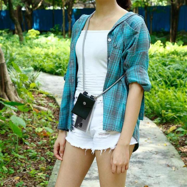 Produktbild Cadorabo TPU Handy Kette SILBER Cover