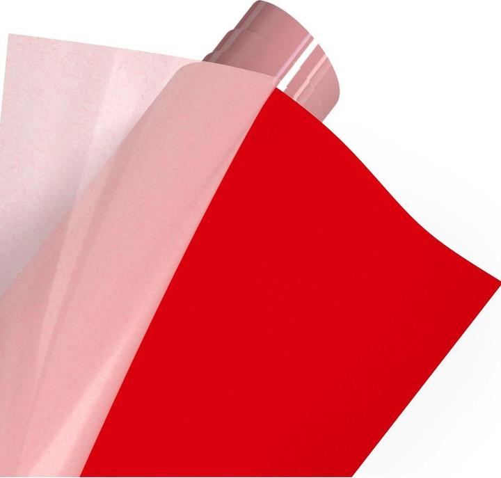 Actual product image Poli-tape Aufbügelfolie Tubitherm Flock, 30.5 x 61 cm, Signalrot