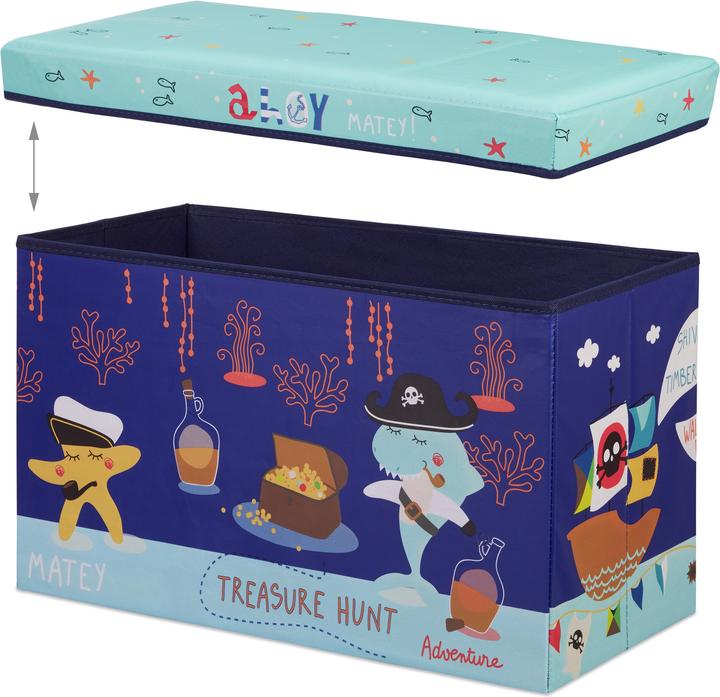 Image du produit Relaxdays Tabouret coffre jouet pouf enfant