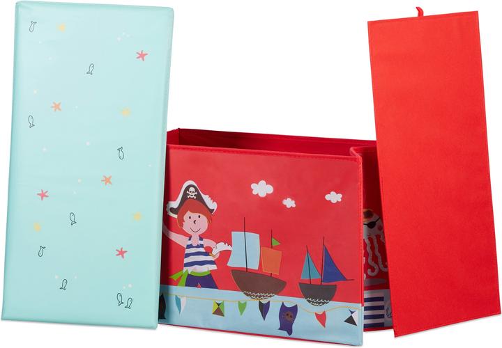 Image du produit Relaxdays Tabouret coffre jouet pouf enfant