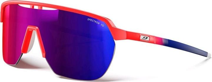 Leuchtendes Rot Blau Weiss