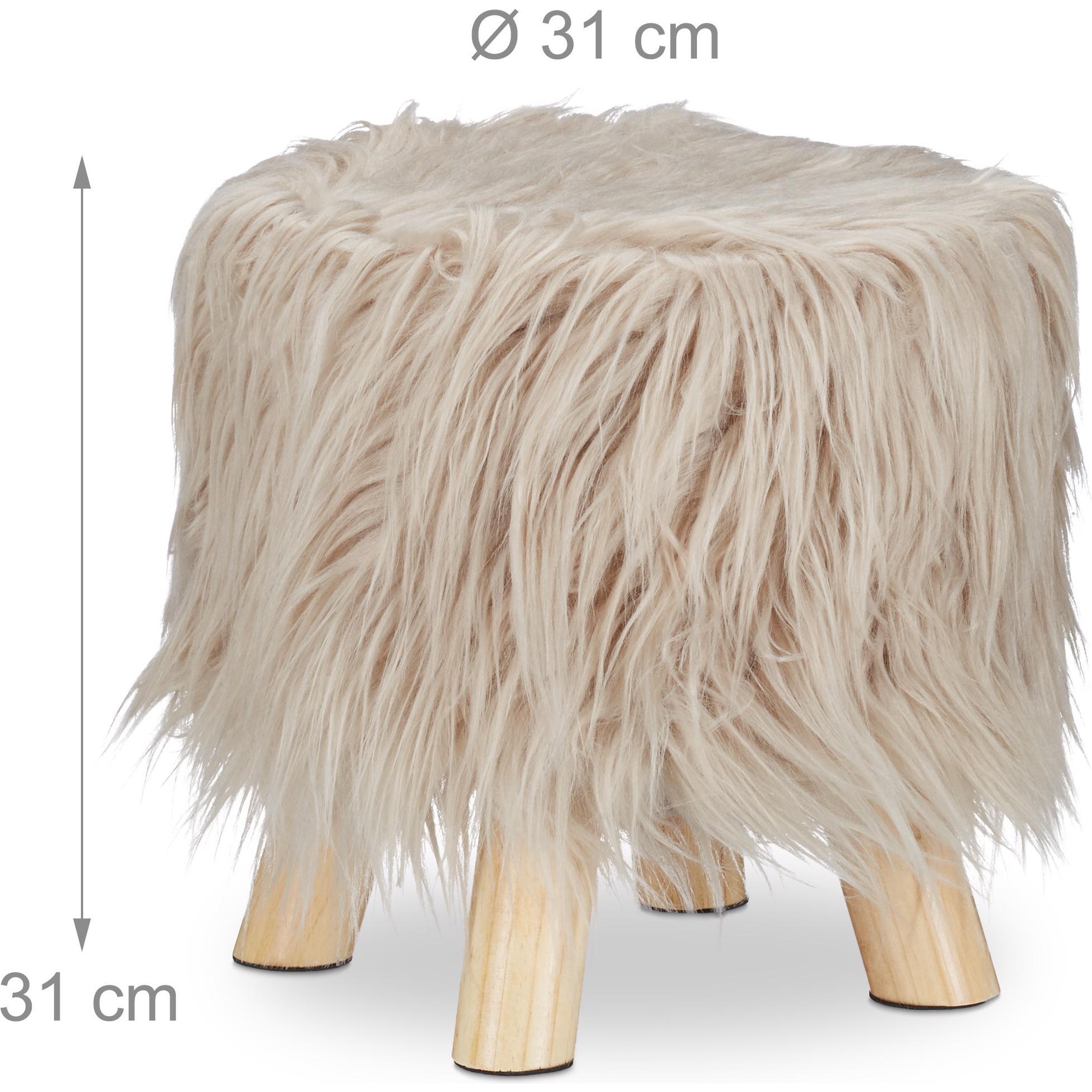 Relaxdays, Hocker + Pouf, Hocker