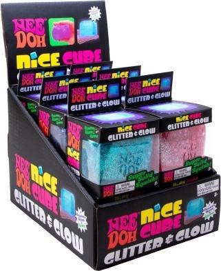 NeeDoh Nice Cube Glitter & Glow Assorted