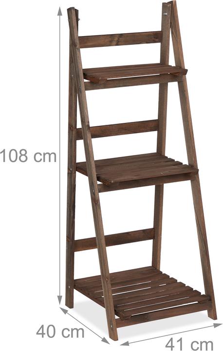 Image du produit Relaxdays Porte-plantes en bois brun foncé