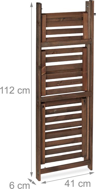 Image du produit Relaxdays Porte-plantes en bois brun foncé