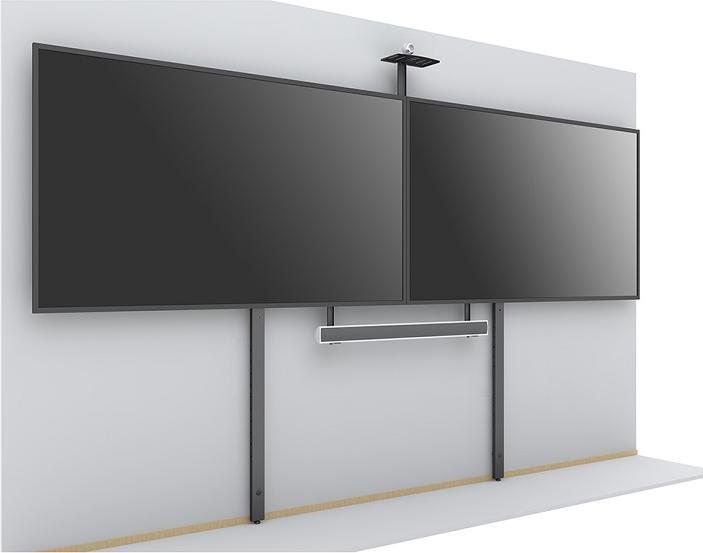 Image du produit Multibrackets 2 pieds de support, pour système modulaire Pro, acier