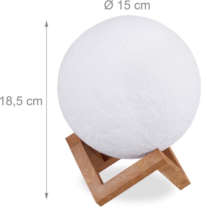 Image du produit Relaxdays lampe lune 3D