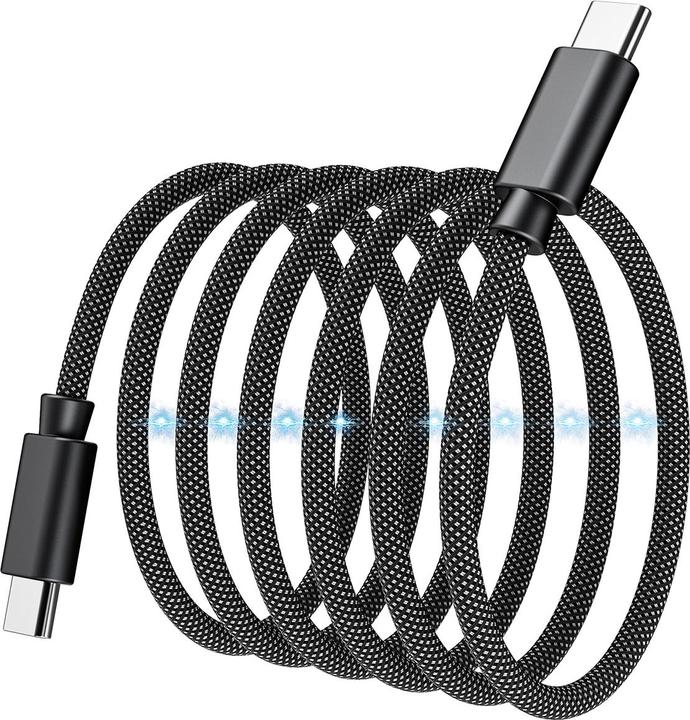 Productafbeelding Choetech XCC-1052 100W USB-C magneetkabel 1,2 m - Zwart (1.20 m, USB 2.0, 100 W)