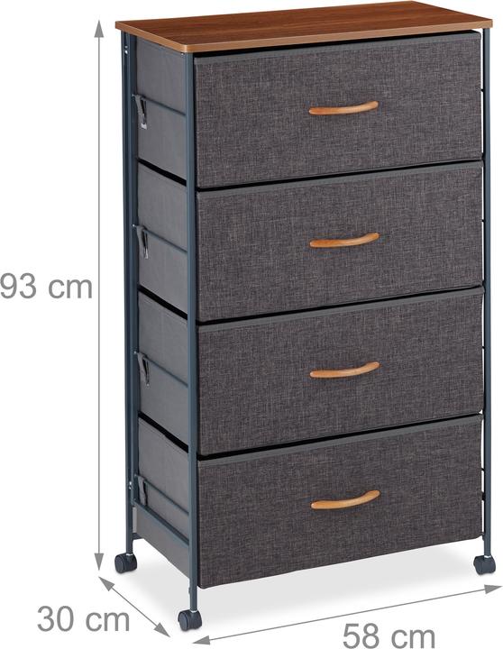 Actual product image Relaxdays Drawer cabinet (58 x 30 x 93 cm)