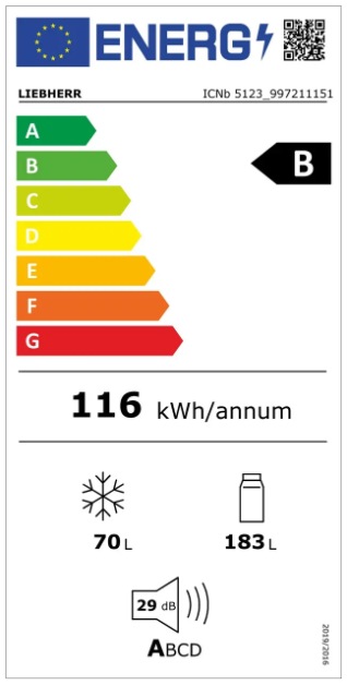 Energy Label Liebherr ICNb 5123 Plus (253 l)