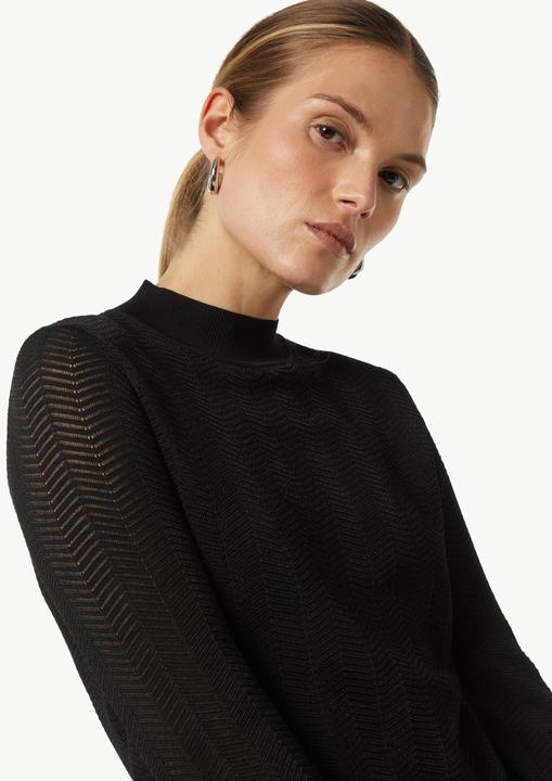 Produktbild Comma Strickpullover Strickpullover mit Fischgrätmuster und Rippbündchen (46)