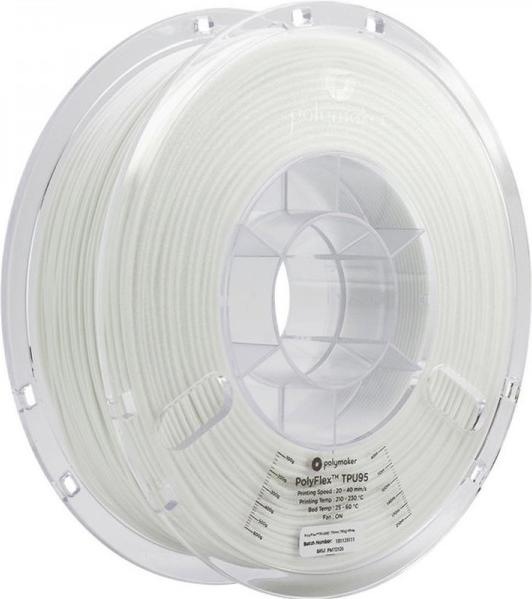 Polymaker Filament PolyFlex 1612156 flex (TPU, 2.85 mm, 750 g, White)