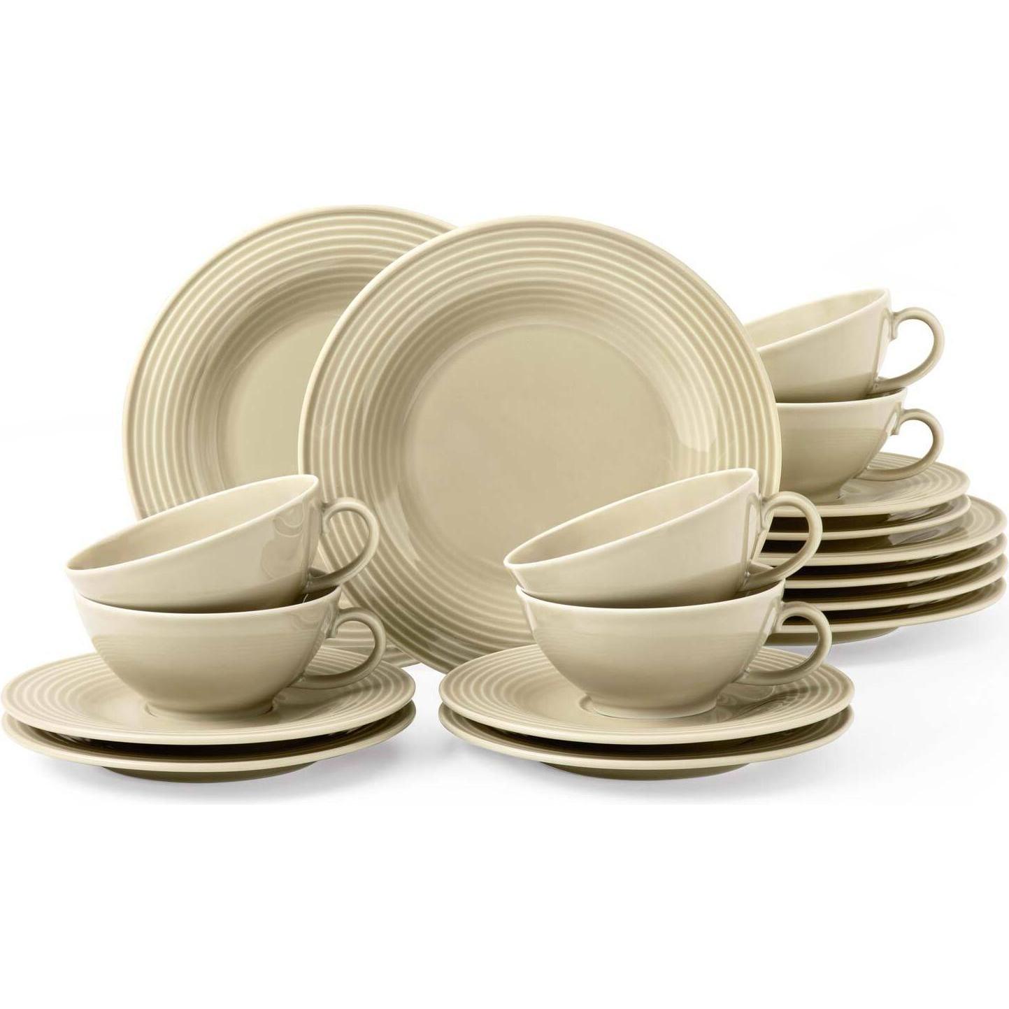 Seltmann, Geschirrset, Beat Color Glaze Teeservice (18 Stück)