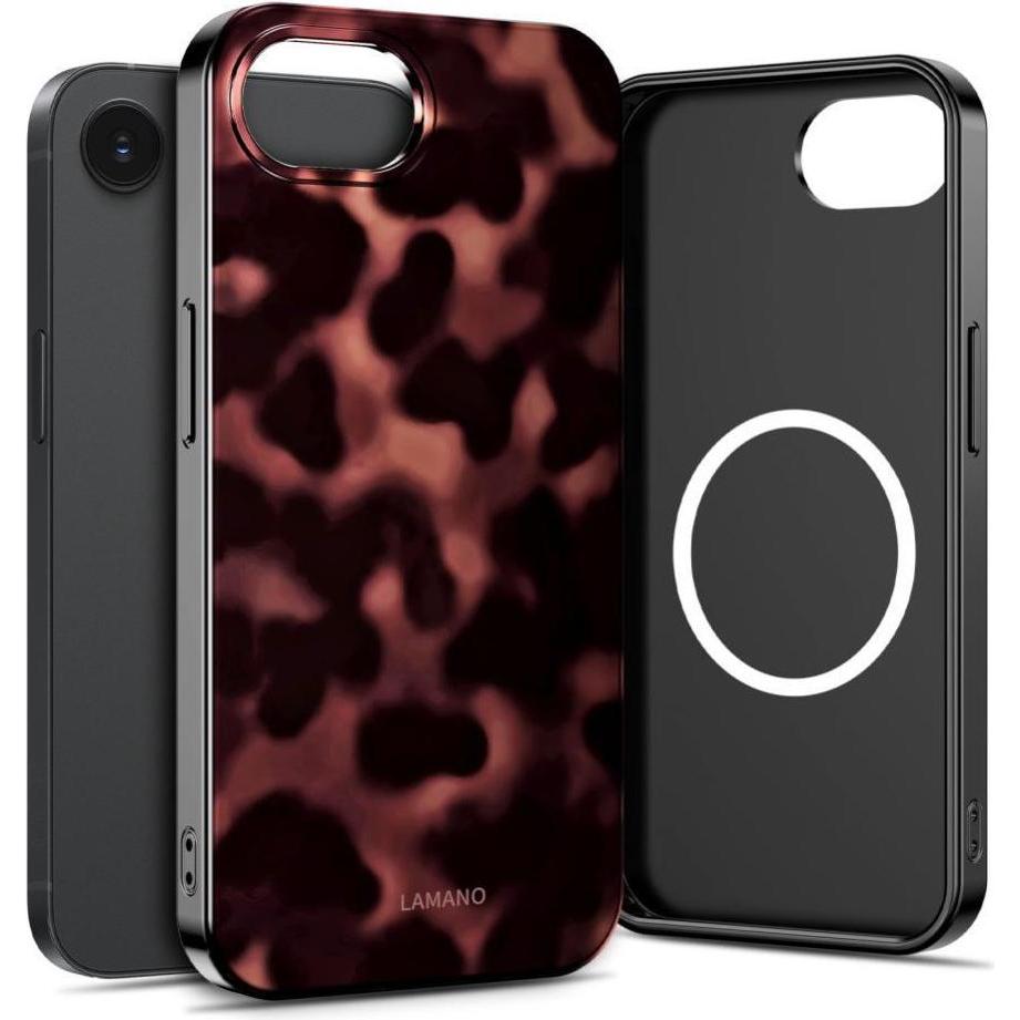 Tech-Protect LAMANO MAGSAFE IPHONE 16E / 17E PANTHER (Apple iPhone 16e, Apple iPhone 17e), Cover smartphone, Nero, Marrone