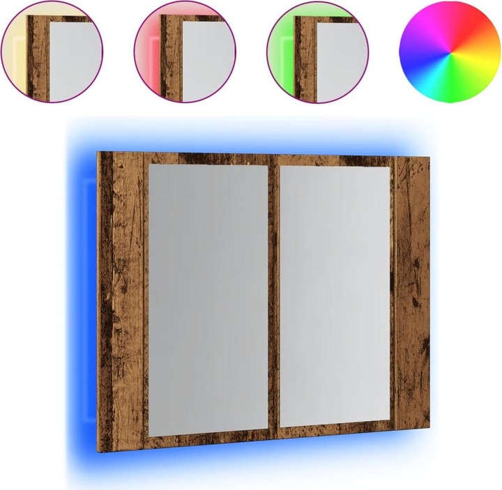 Immagine prodotto VidaXL LED-Spiegelschrank -Optik (60 x 12 x 45 cm)