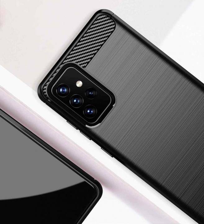 Produktbild Screenguard Samsung Galaxy A72 Hülle Carbon Brushed Soft TPU (Samsung Galaxy A72)