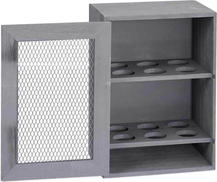 Actual product image Relaxdays Wooden Egg Cabinet, 12 Pieces (18 x 12 x 25 cm, 5.50 l)