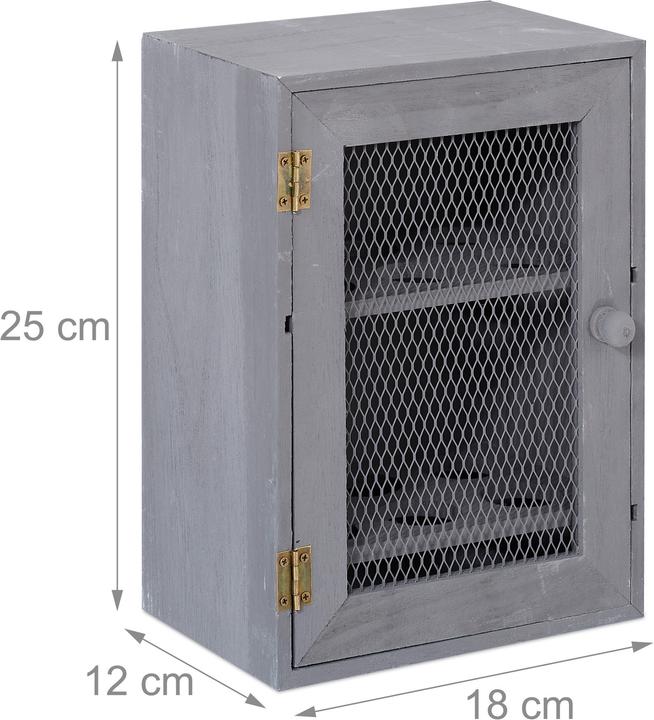 Actual product image Relaxdays Wooden Egg Cabinet, 12 Pieces (18 x 12 x 25 cm, 5.50 l)