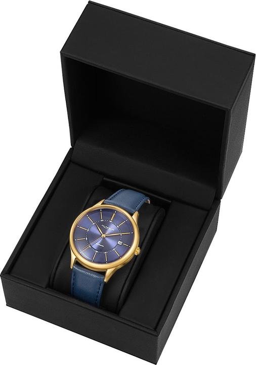 Actual product image John Rothmann Mens Automatic Watch Modern I. Genuine Leather Blue - 26879 (Analogue wristwatch, 40 mm)