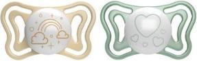 Productafbeelding Chicco Fysiologische fopspeen PHYSIO FORMA LIGHT silicone GLOWING NEUTRAL 2-6m 2 stuks. (2 x, tot 6 M.)