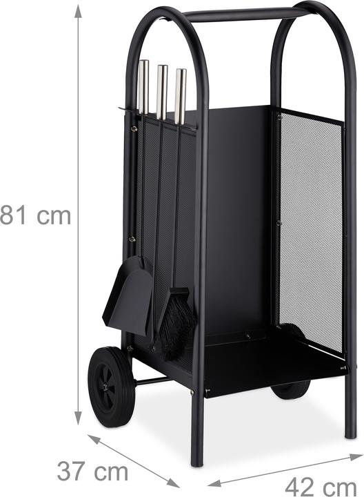 Produktbild Relaxdays Kaminholzwagen (42 x 37 x 81 cm)